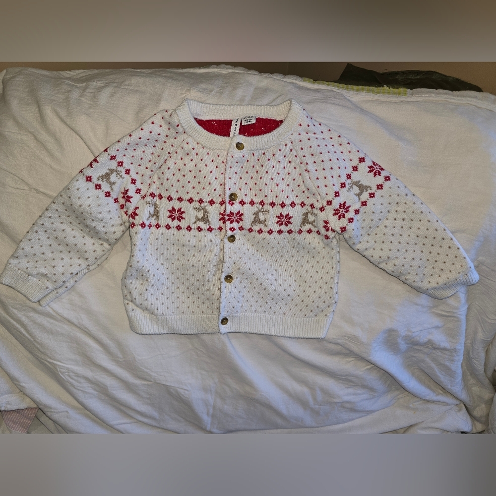 Janie and Jack Snowflake Cardigan Sweater